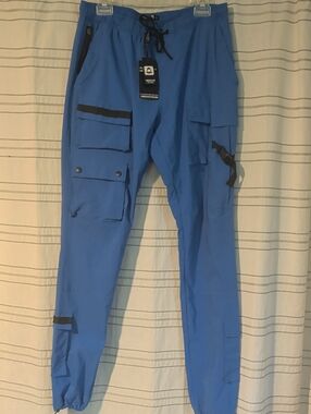 American Stitch Blue Cargo Jogger Pants